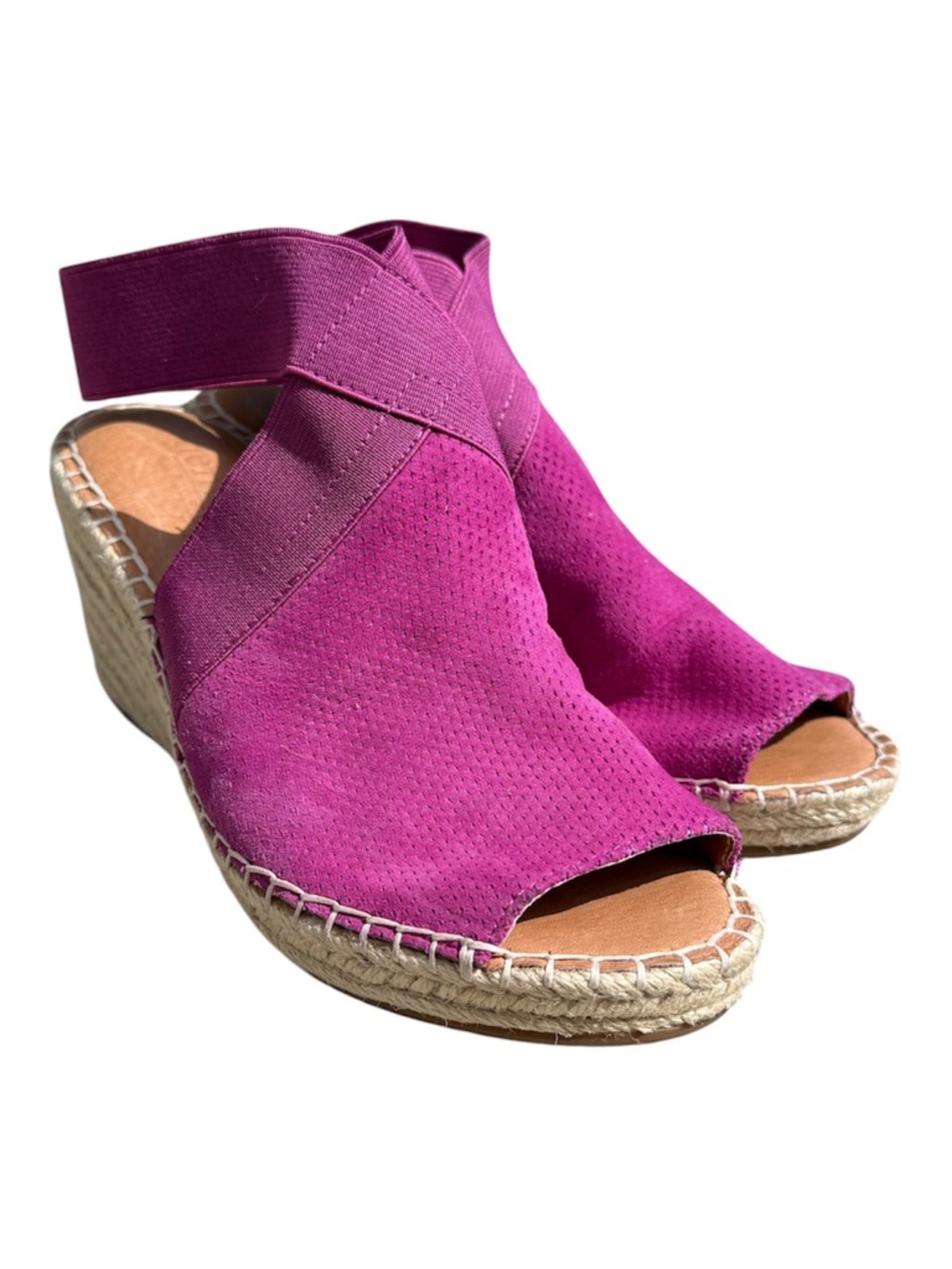 gentle souls Magenta Pink Colleen Espadrille Wedge Sandals - Picture 5 of 11